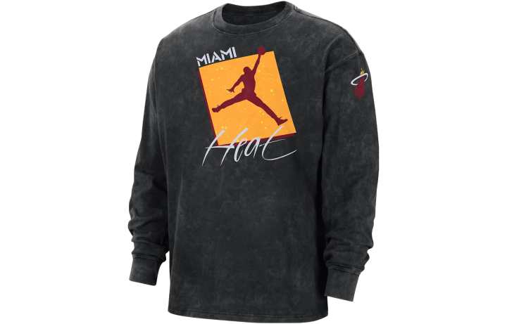 Jordan Jordan Nba Miami Heat Courtside Statement Long Sleeve T shirt