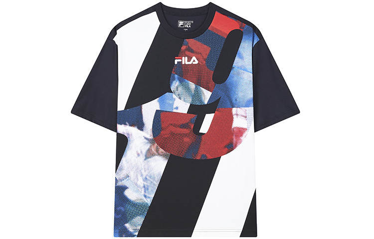 FILA T Shirts Men's Legend Blue Crew Neck Moderate Straight Fit