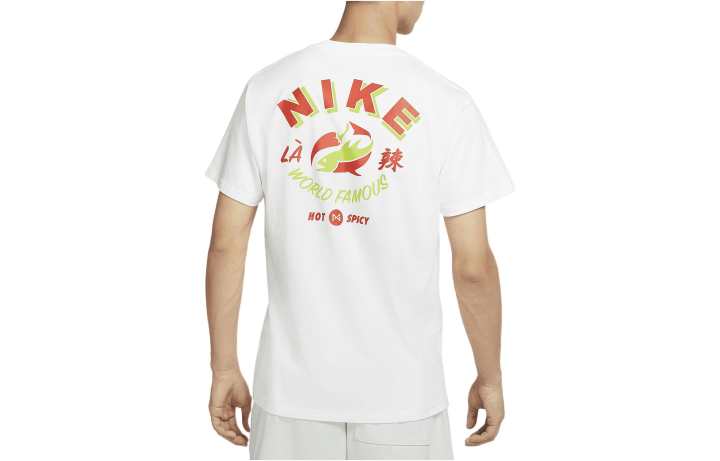 Nike Nike T Shirts Men's White Crew Neck Moderate Straight Fit