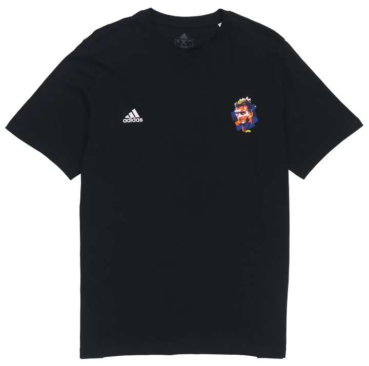 Adidas Adidas T Shirts Men's Black Crew Neck Moderate Straight Fit