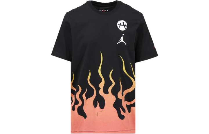 Jordan Jordan x Rui Hachimura flame-print logo T-shirt