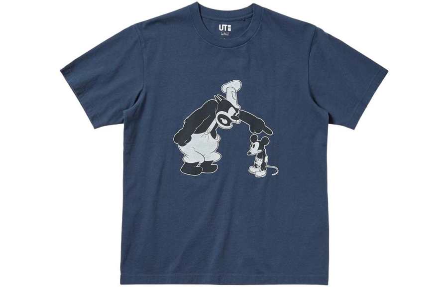 UNIQLO Disney Co brand SS22 T Shirt Unisex Marine Blue
