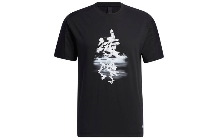 Adidas Adidas T Shirts Men's Black Crew Neck Moderate Straight Fit