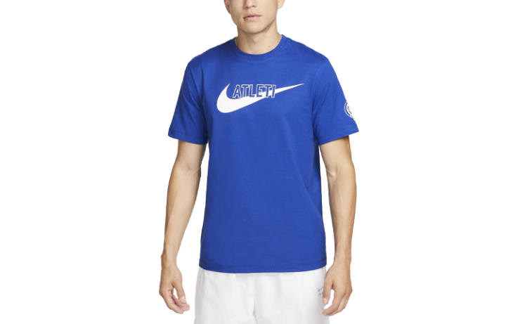 Nike Nike T Shirts Men's Dark Blue Crew Neck Moderate Straight Fit