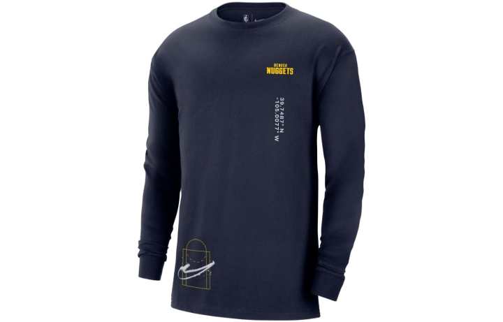 Nike Nike T Shirts Men's Marine Blue Crew Neck Moderate
