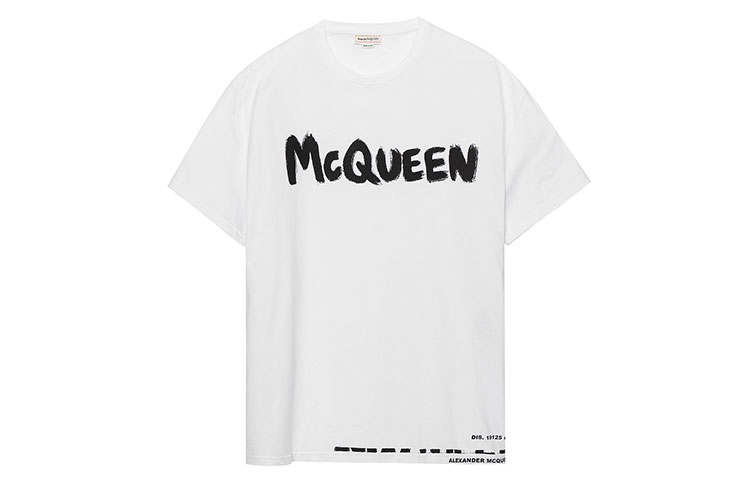 Alexander McQueen Logo Printed Crewneck T Shirt