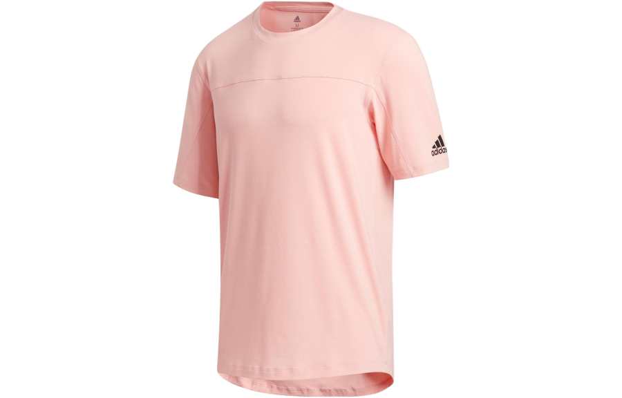 Adidas Adidas T Shirts Men's Pink Crew Neck Moderate Straight Fit