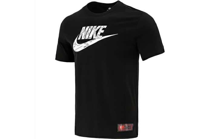 Nike Nike T Shirts Men's Black Crew Neck Moderate Straight Fit