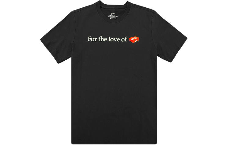 Nike Nike T Shirts Men's Black Crew Neck Moderate Straight Fit