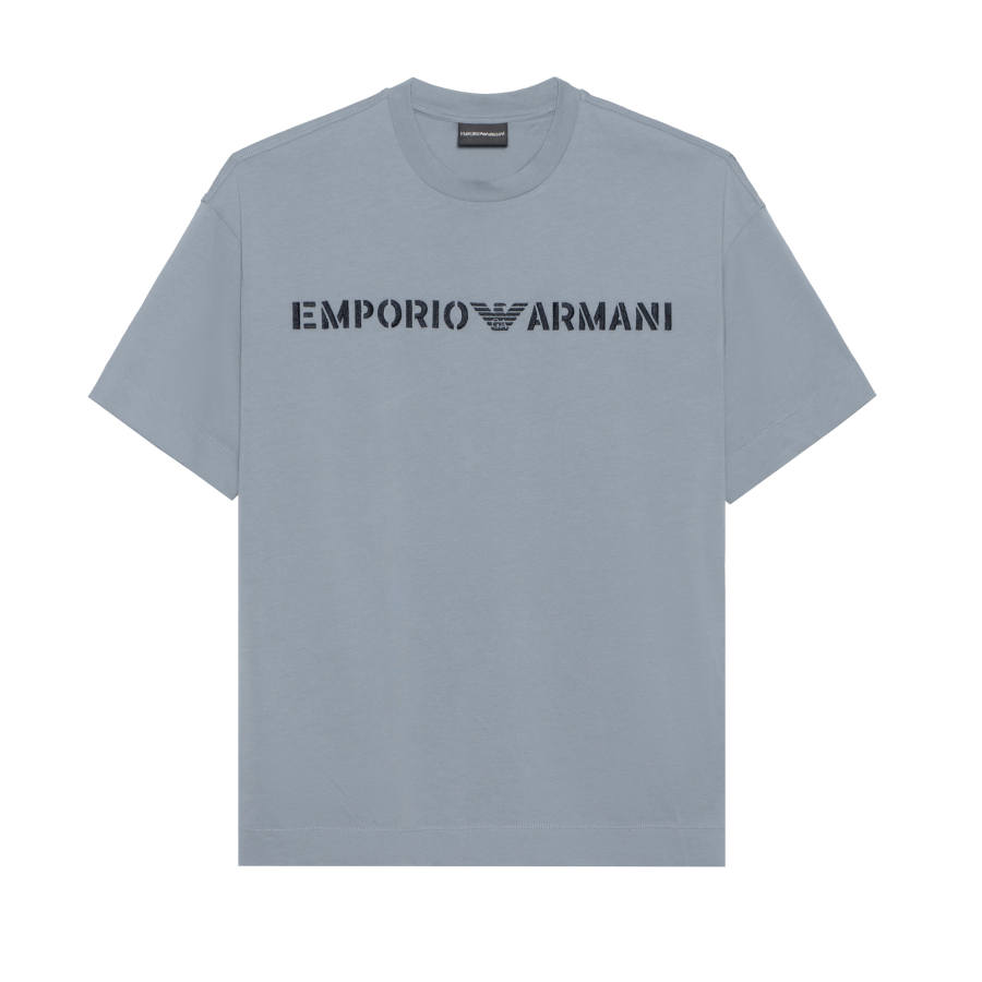 EMPORIO ARMANI SS23 T Shirt Men's Light Blue