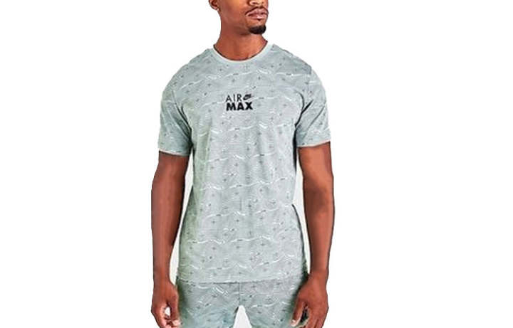 Nike Nike T Shirts Men's Turquoise Crew Neck Moderate Straight Fit