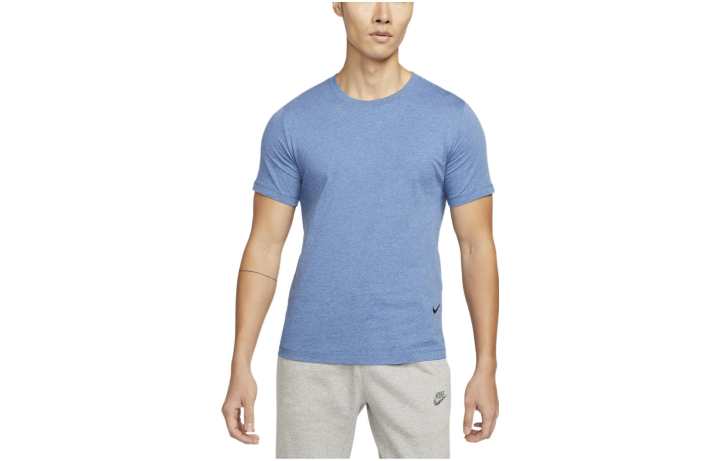 Nike Nike T Shirts Men's Blue Crew Neck Moderate Straight Fit