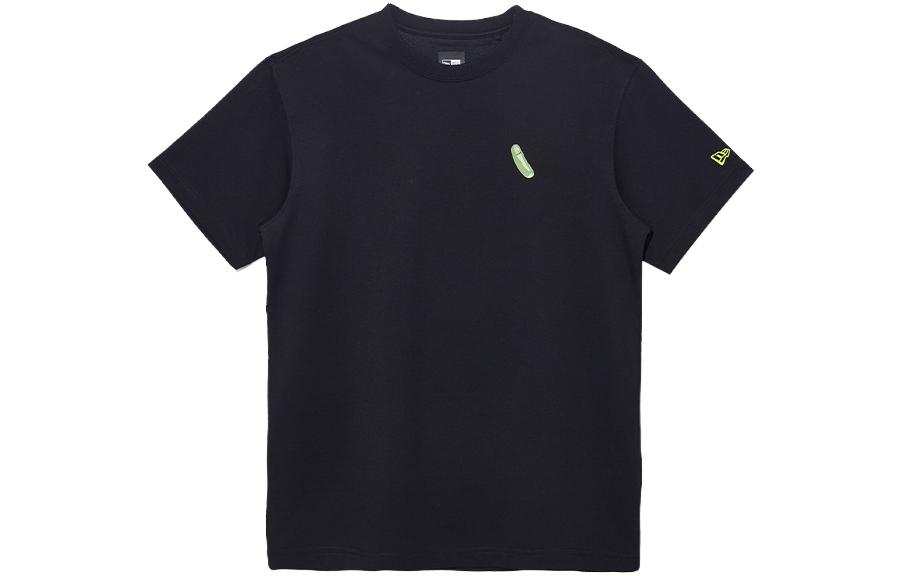 New Era T Shirts Unisex Black Crew Neck Moderate