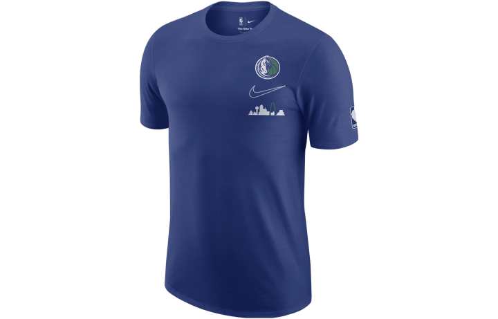 Nike Nike T Shirts Men's Blue Crew Neck Moderate Straight Fit