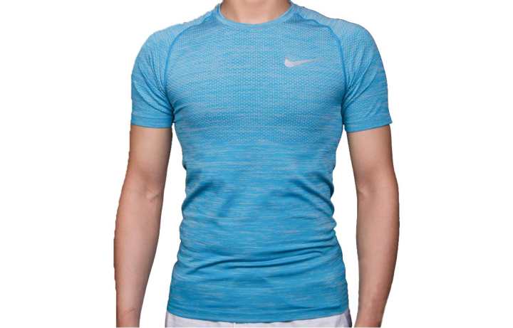 Nike Nike T Shirts Men's Blue Crew Neck Moderate Straight Fit