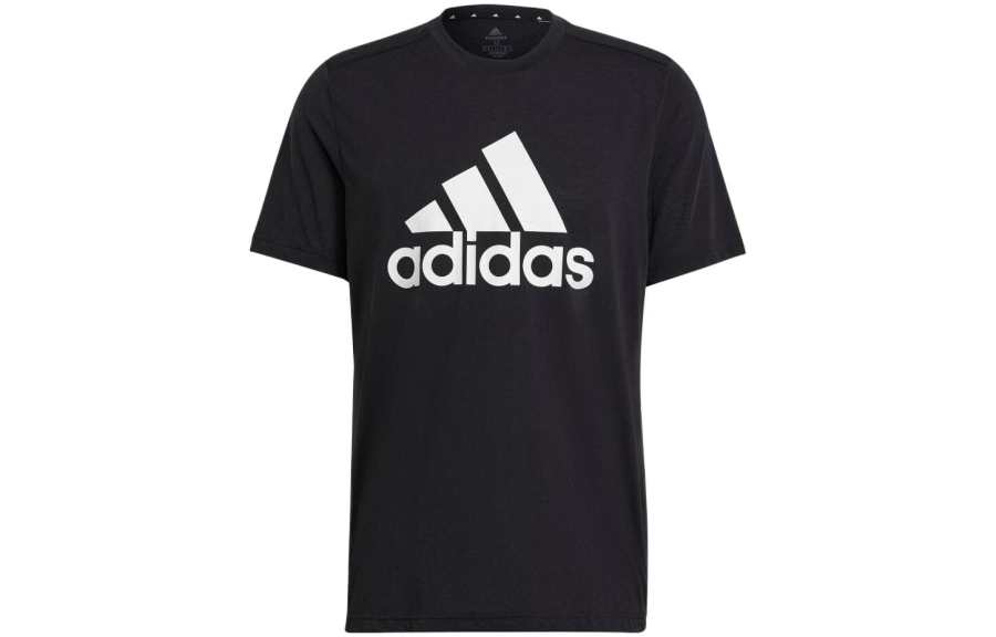 Adidas Adidas T Shirts Men's Black Crew Neck Moderate Straight Fit