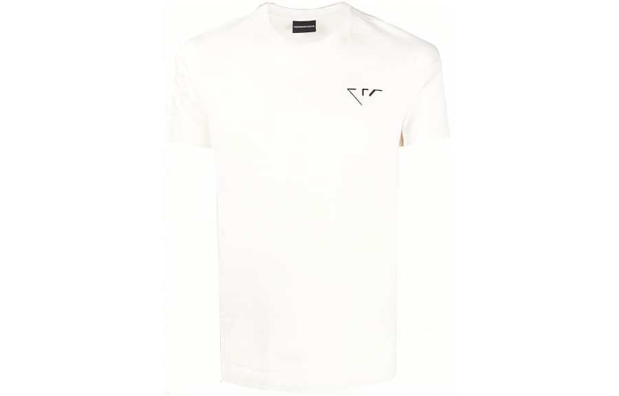EMPORIO ARMANI T Shirts Men's White Crew Neck Moderate Straight Fit