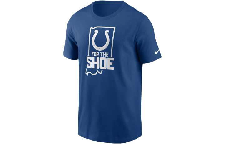 Nike Nike T Shirts Men's Blue Crew Neck Moderate Straight Fit