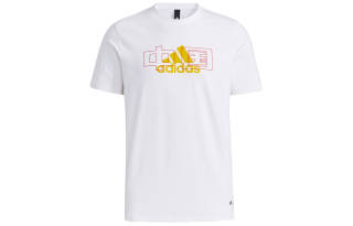 Adidas T Shirts Unisex White Crew Neck Moderate Straight Fit