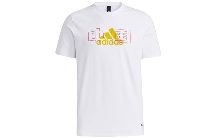 Adidas Adidas T Shirts Unisex White Crew Neck Moderate Straight Fit