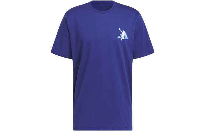 Adidas Adidas T Shirts Men's Blue Crew Neck Moderate Straight Fit