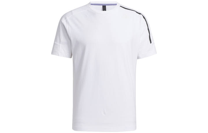 Adidas Adidas T Shirts Men's White Crew Neck Moderate Straight Fit