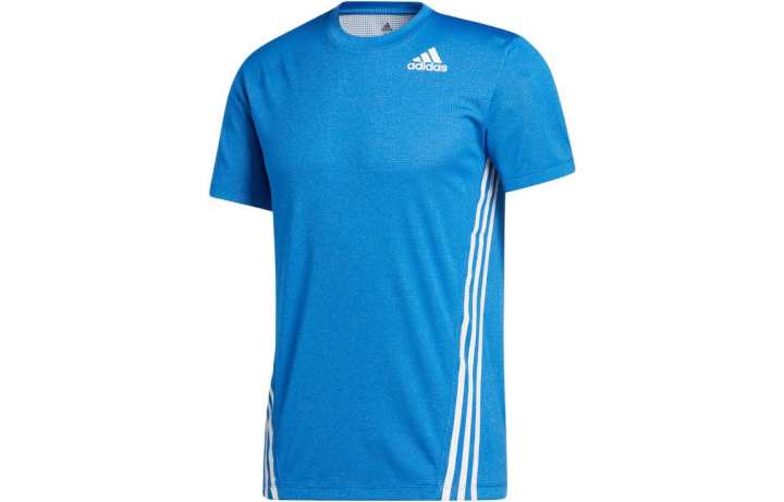 Adidas Adidas T Shirts Men's Blue Crew Neck Moderate Straight Fit