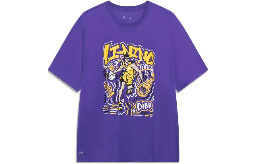 Li-Ning Li Ning Sports Fashion Collection T Shirt Men's Free Purple