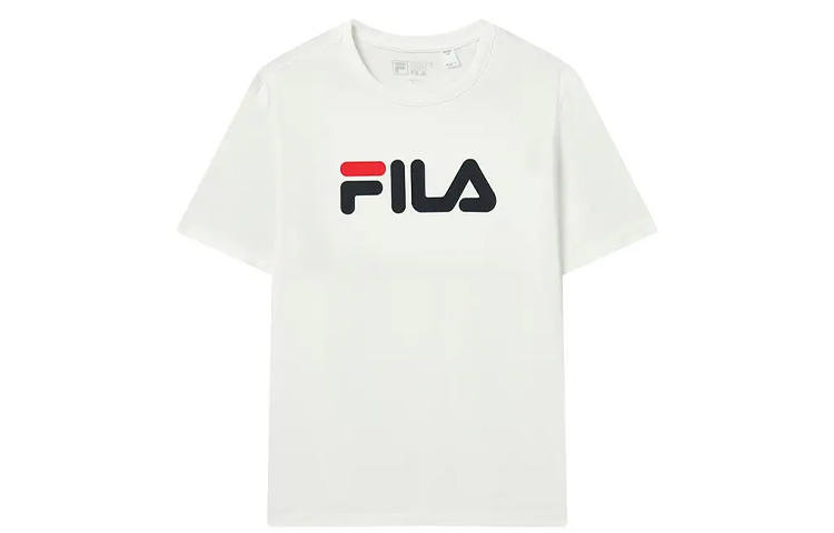 FILA T Shirts Unisex Snow Crew Neck Moderate Straight Fit