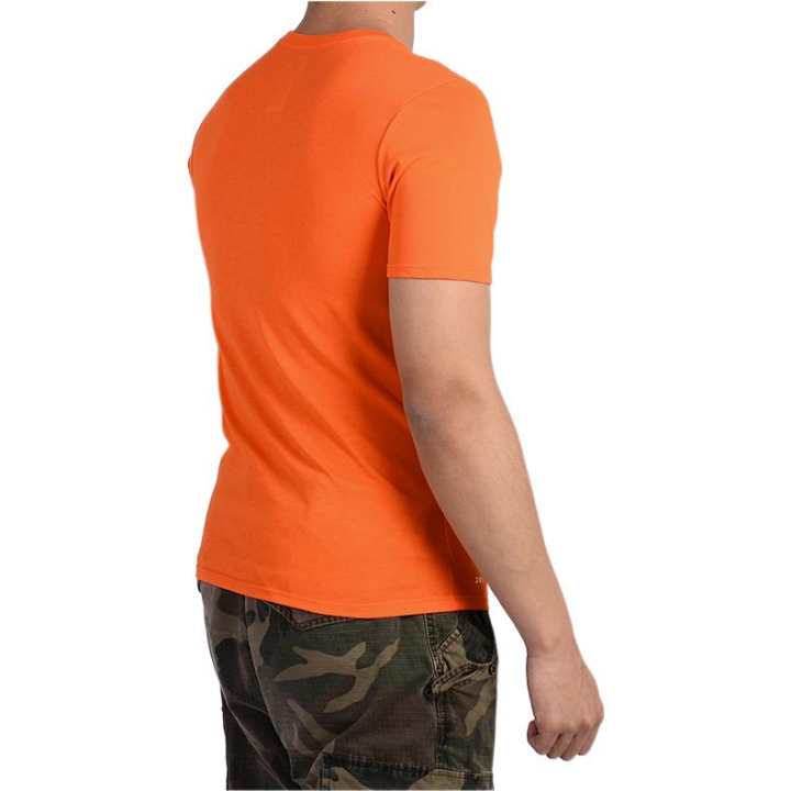 Nike Nike T Shirts Men's Orange Crew Neck Moderate Straight Fit