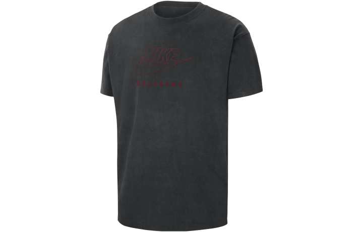 Nike Nike T Shirts Men's Black Crew Neck Moderate Straight Fit