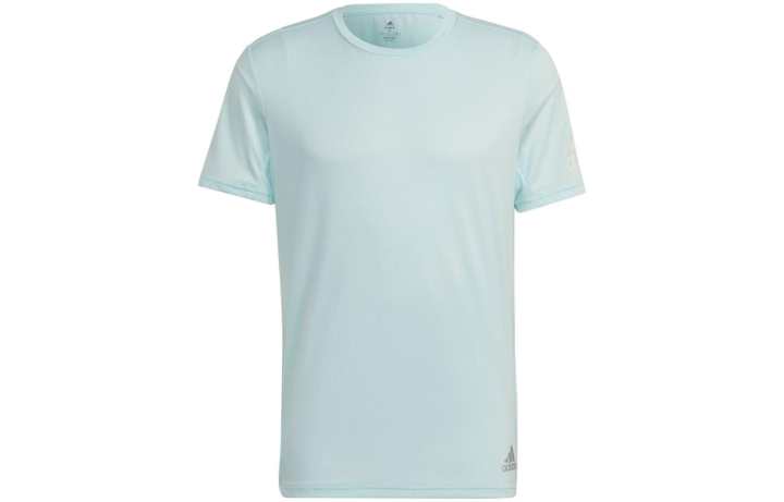 Adidas Adidas T Shirts Men's Blue Crew Neck Moderate Straight Fit