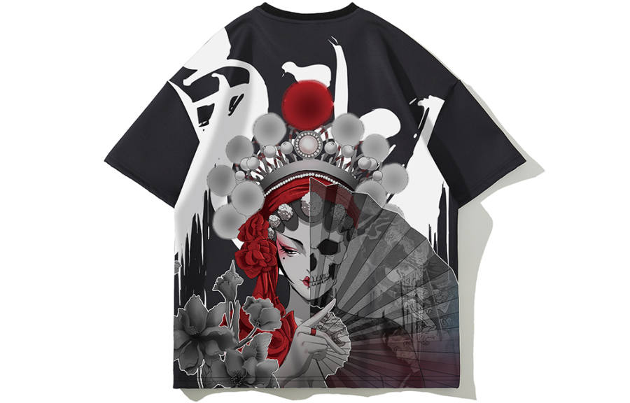 SANSYAS T Shirts Unisex Black Crew Neck Thickened Straight Fit