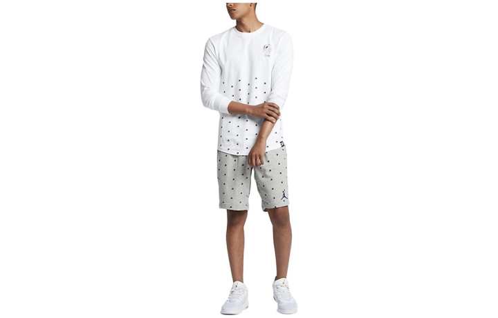 Jordan Jordan T Shirts Men's White Crew Neck Moderate Straight Fit