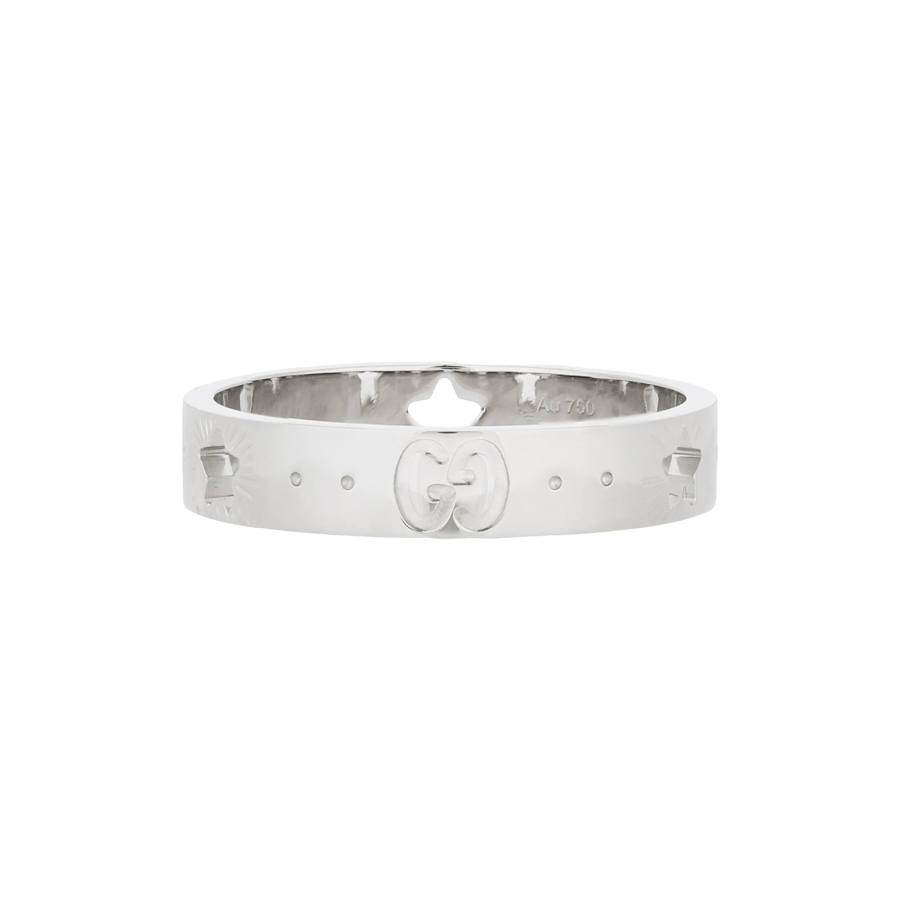 GUCCI Icon 18K White Gold Rings Unisex
