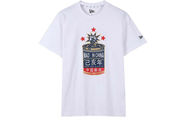 New Era T Shirts Unisex White Crew Neck Moderate