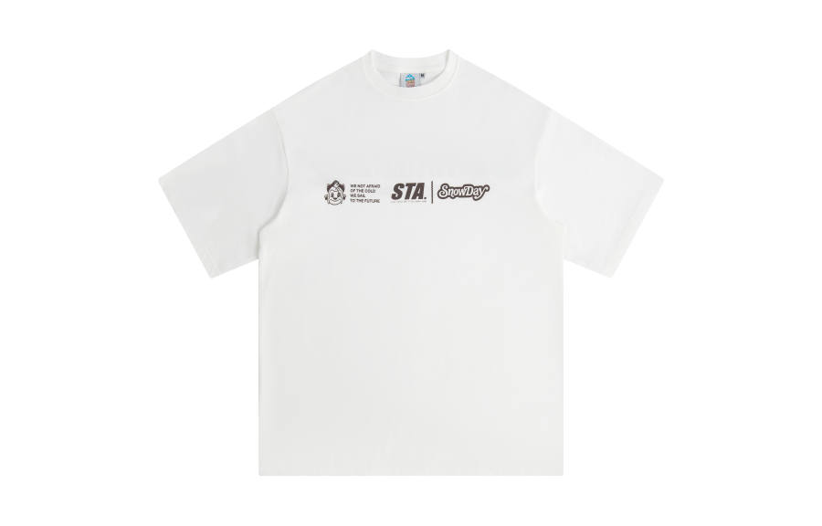 Snowday T Shirts Unisex White Crew Neck Moderate Straight Fit