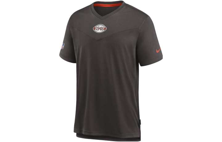 Nike Nike T Shirts Men's Dark Gray V Neck Moderate Straight Fit