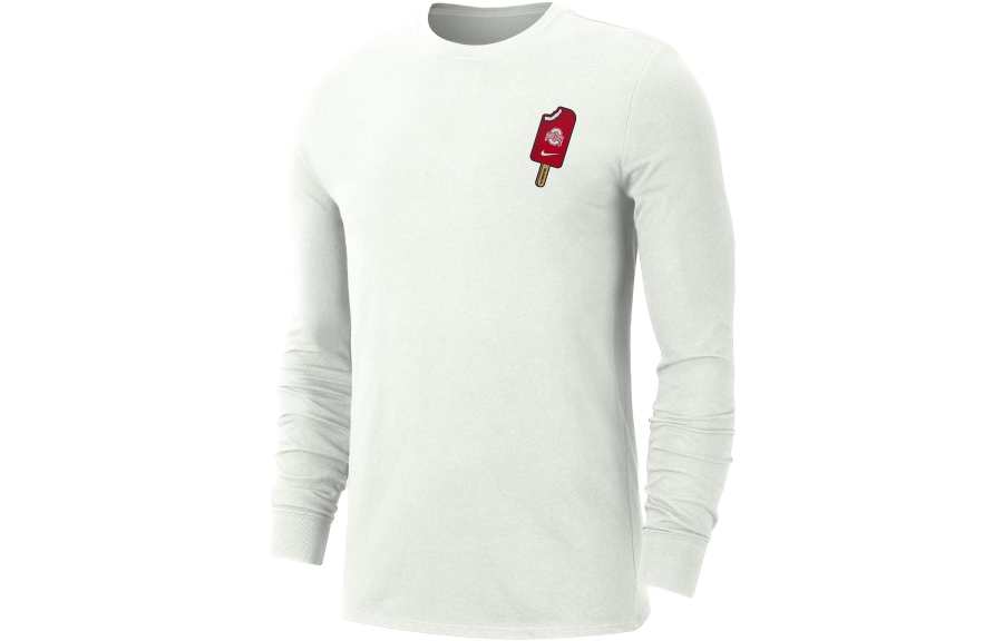 Nike Nike T Shirts Men's Mountain Peak White Crew Neck Moderate Straight Fit