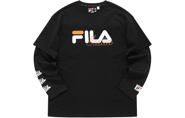 FILA FUSION Drop Shoulder Sleeve T Shirt Men's Pitch Black