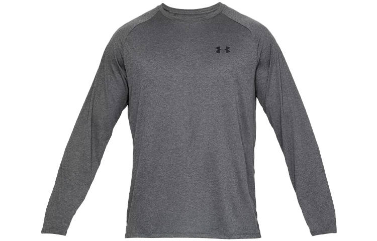 Under Armour Tech T Shirts Men's Carbon Gray Crew Neck Moderate Straight Fit