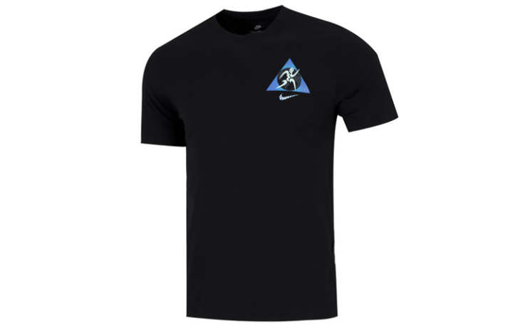 Nike Nike T Shirts Men's Black Crew Neck Moderate Straight Fit
