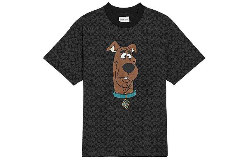 COACH T Shirts Men's Black Crew Neck Moderate Straight Fit