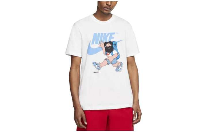 Nike Nike T Shirts Men's White Crew Neck Moderate Straight Fit
