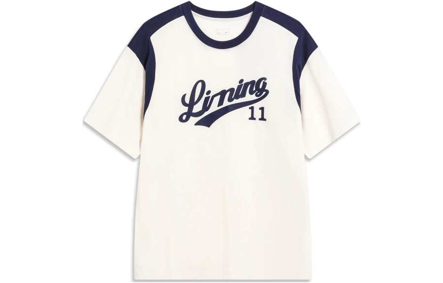 Li-Ning Li Ning Sports Fashion Collection T Shirt Unisex Ecru