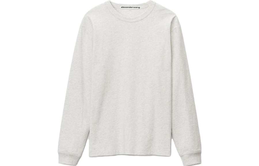 Alexander Wang T Shirts Unisex Gray Crew Neck Moderate Straight Fit