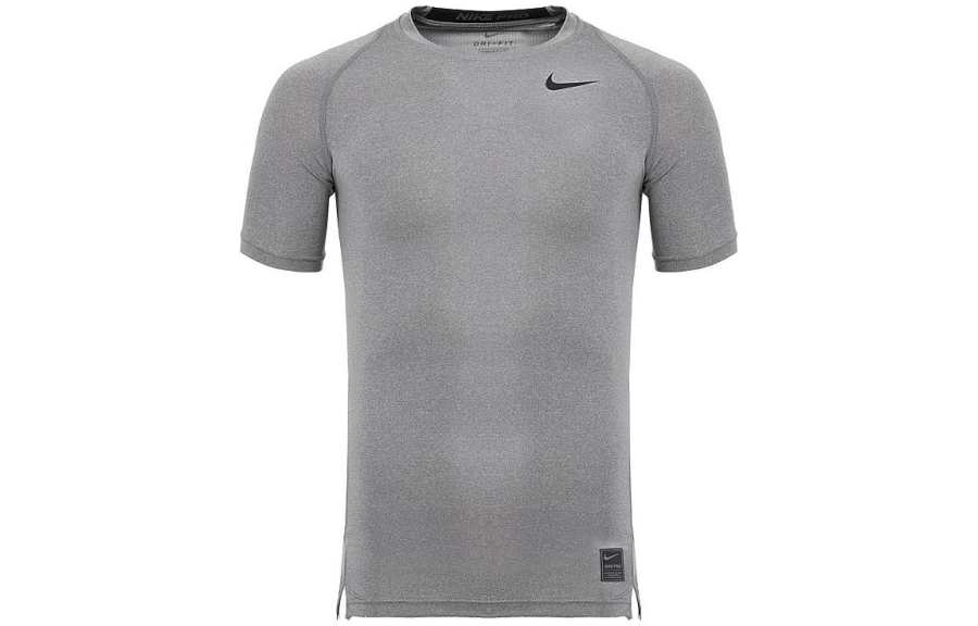 Nike Nike T Shirts Men's Dark Gray Crew Neck Moderate Straight Fit