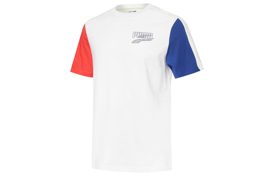 PUMA Decor8 T Shirts Men's White Crew Neck Moderate