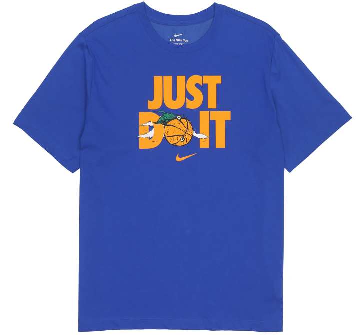 Nike Nike T Shirts Men's Blue Crew Neck Moderate Straight Fit
