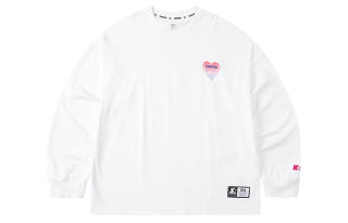 STARTER Drop Shoulder Sleeve T Shirt Unisex White